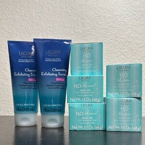 Lacura Face Care Set - Exfoliating Scrub and Aqua Gel